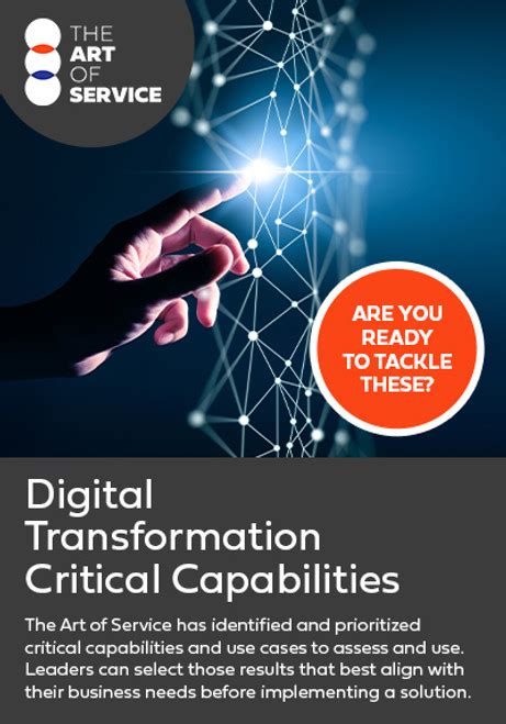 Digital Transformation Critical Capabilities The Art Of Service