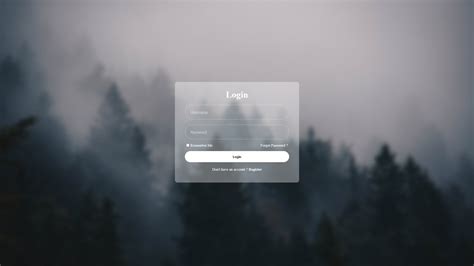 Transparent Login Page In HTML And CSS Glass Morphism Effect Login