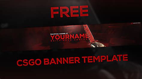 Csgo Themed Banner Template Free Youtube