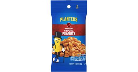 Planters Chipotle Peanuts 6 Oz Bags Pack Of 12