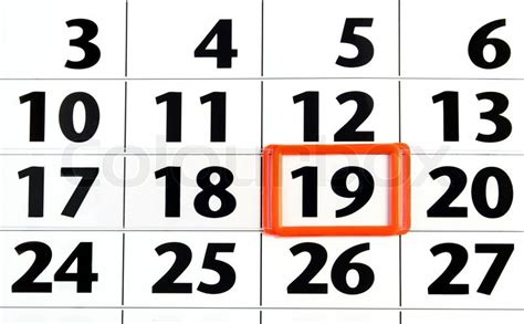 Kalender Side I Den Valgte Dato Stock Foto Colourbox