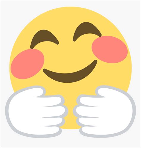 Smile Face Hugging Emoji Png Download Hugging Big Hug Emoji