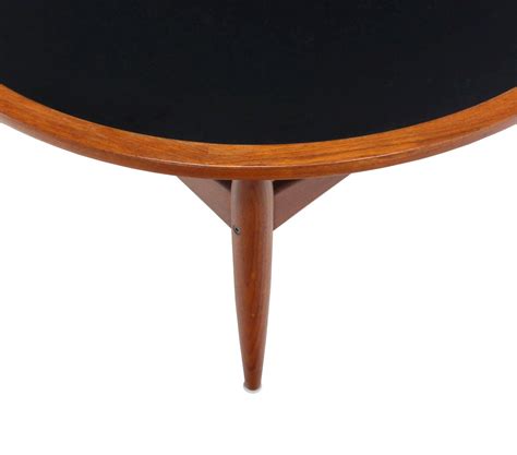 Reversible Flip Top Danish Modern Round Teak Coffee Table At 1stdibs