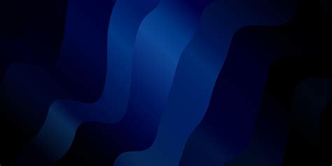 Dark Blue Vector Background With Bent Lines Illustration In Abstract