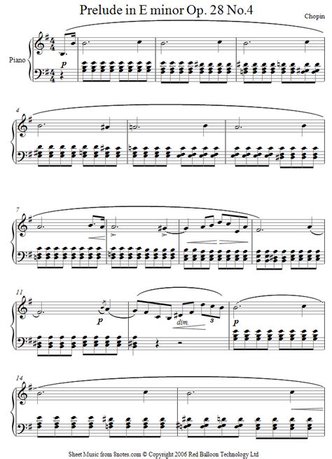 Posted on august 30, 2013 by andrew schartmann. ﻿Chopin - Prelude in E minor Op.28 No.4 sheet music for ...