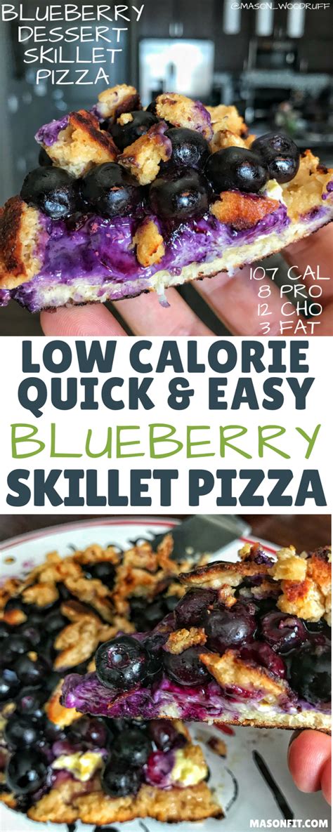Take care to watch for serving size, stick to that, and you're ready to enjoy dessert. A low calorie blueberry dessert skillet pizza with 8 grams ...