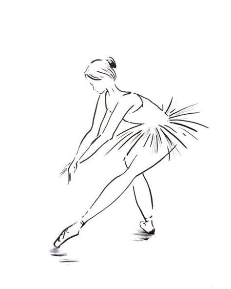 Ballerina Art Print 8x10 From Original Drawing By Canotstopprints