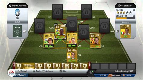Fifa 13 Ultimate Team Squad Builder 150k Bpl Youtube