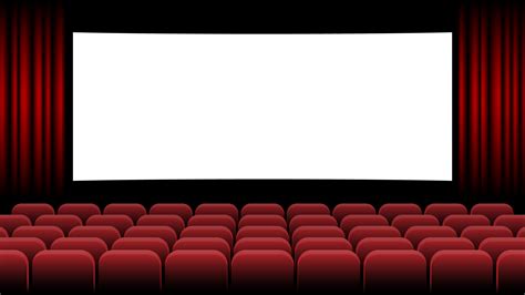 Cinema Cinema Tela Em Branco E Assento Vermelho 1227422 Vetor No