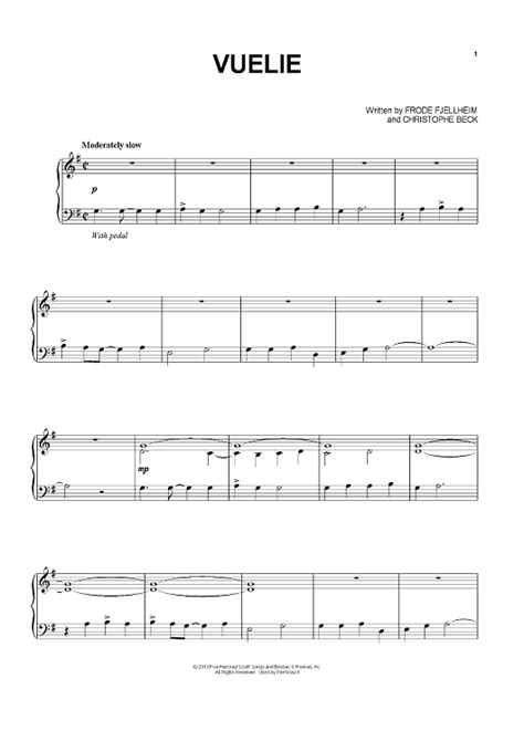 Vuelie Sheet Music For Piano Solo Sheet Music Now
