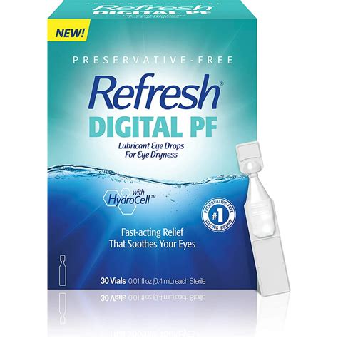 Refresh Digital Pf Lubricant Eye Drops For Dry Eyes 001 Fl Oz 30