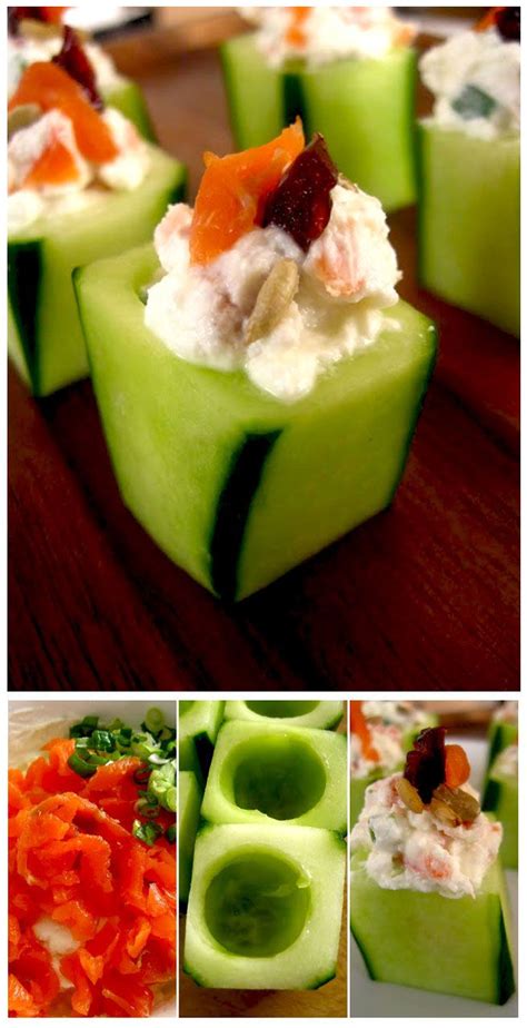 Cucumber Stuffed With Smoked Salmon And Goat Cheese Appetizer Recipes