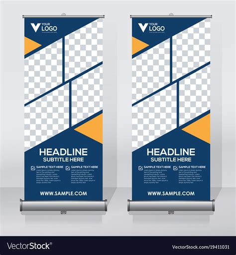 Roller Banner Corporate Layout Vector Pull Up Banner Design