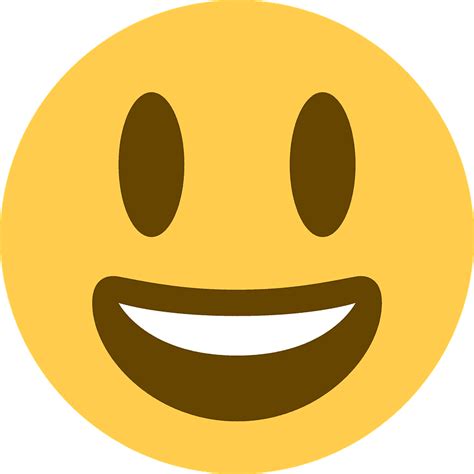 Grinning Face With Big Eyes Emoji Clipart Free Download Transparent
