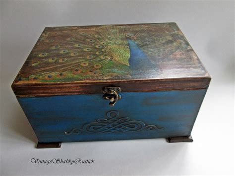 Vintageshabbyrustick Peacock Boxes