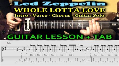 Whole Lotta Love Guitar Lesson With Tab Intro Riff Verse Chorus Solo Tabs Acordes Chordify