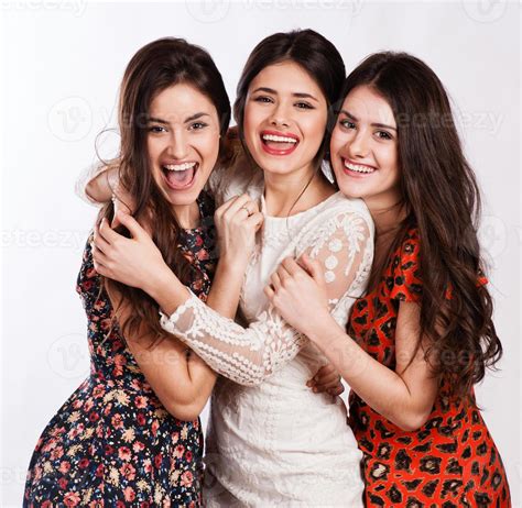 Group Of Happy Pretty Laughing Girls 944745 Stock Photo At Vecteezy