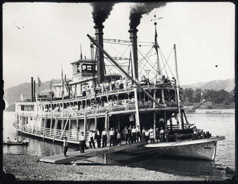 Steam Packet Joe Fowler On The Shore Of The Ohio River With
