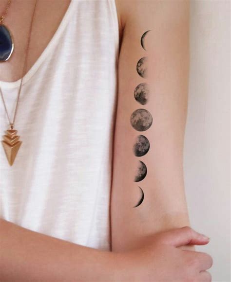 Phases Of The Moon Tattoo Small Design Talk