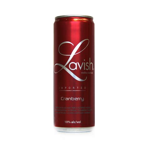 Lavish Vodka Energy Premix Cranberries Lavishvodcranb Energy Drink