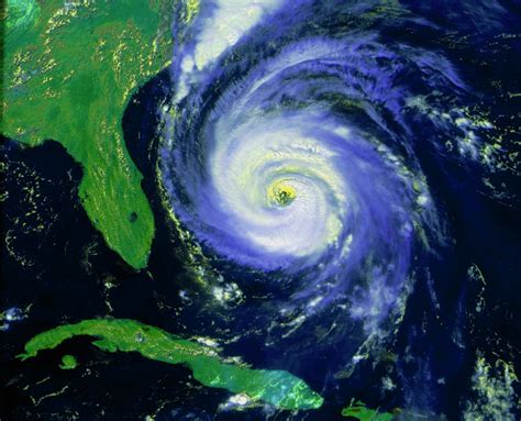 Noaa Satellite Image Of Hurricane Fran Near Usa Photograph By Nasa