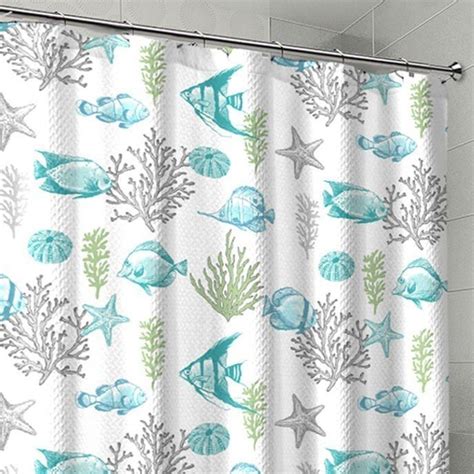 Ikat peach shower curtain girls bathroom decor bath curtain. Beautiful Coral Decor - Beachfront Decor | Beach shower ...