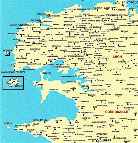 Le mieux est de prendre le temps, flâner, observer et goûter aux nombreuses. carte du finistère détaillée Archives - Voyages - Cartes