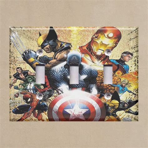 Marvel Super Heroes Superheroes 1 Light Switch Plate Covers Etsy