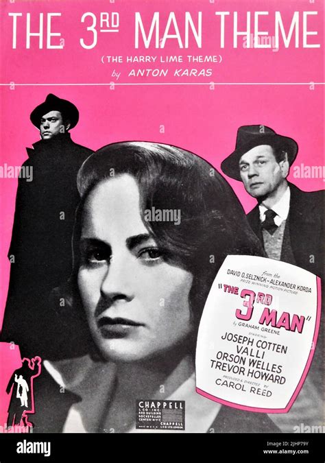 American Sheet Music For Orson Welles As Harry Lime Alida Valli And
