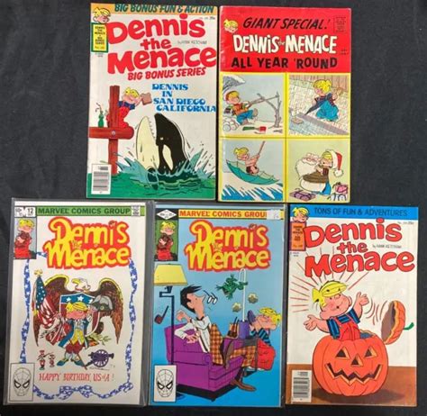 1960s70s Vintage Dennis The Menace Comic Book Lot 13 5 Mostly Ex