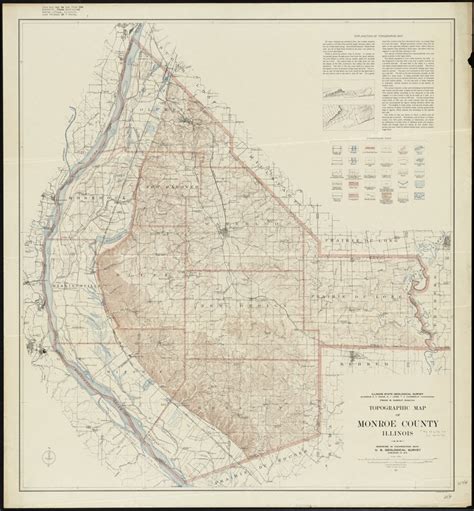 Topographic Map Of Monroe County Illinois Digital Commonwealth
