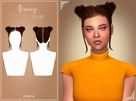 Enriques4 Bunny Hairstyle Enriques4 On Patreon In 2020 Sims Hair
