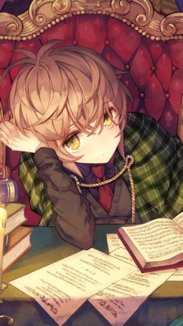 Download 360x640 Wallpaper Reading Book Anime Girl Lazy Nokia N8 C5