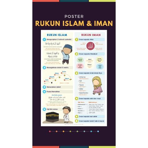 Jual Poster Rukun Islam Iman Shopee Indonesia