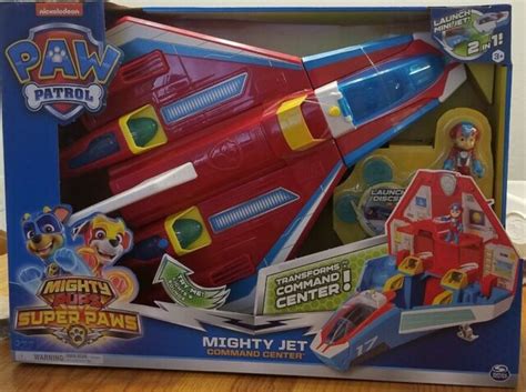 Paw Patrol Super Paws Mighty Pups Transforming Jet Command Center Tv
