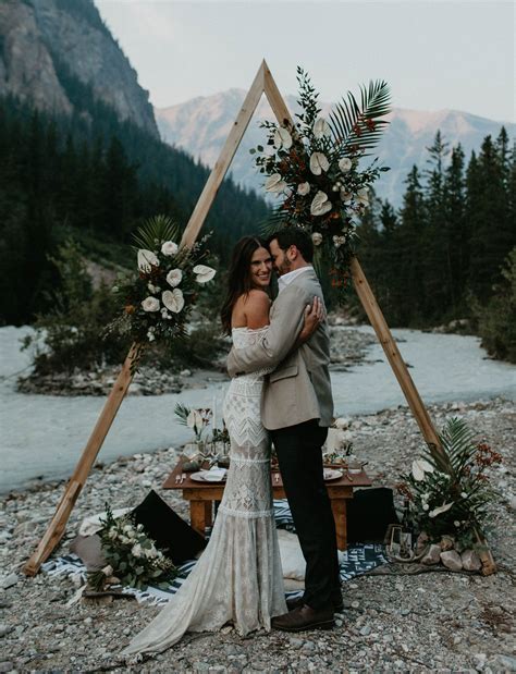 A Unique Progressive Elopement Ceremony In The Canadian Rockies Green Wedding Shoes