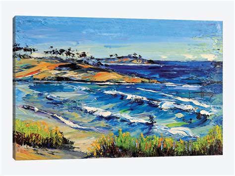 Carmel Beach Canvas Artwork By Lisa Elley Icanvas