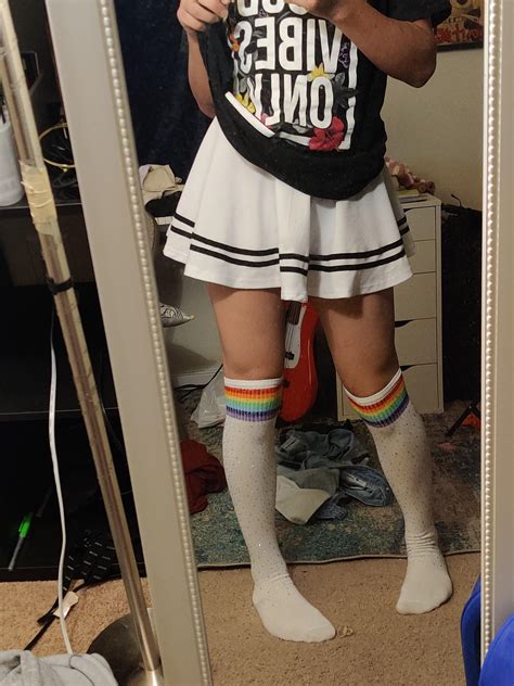 I Got A Skirt And Thigh Highs Today Literally The Cutest Ive Ever