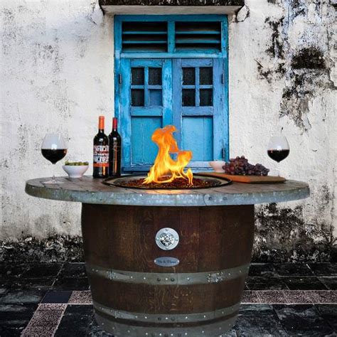 Reserve Wine Barrel Fire Pit Table