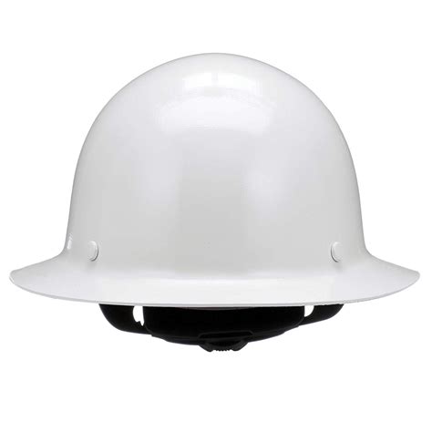 Msa Skullgard White Full Brim Hard Hat With Fas Trac Industrial