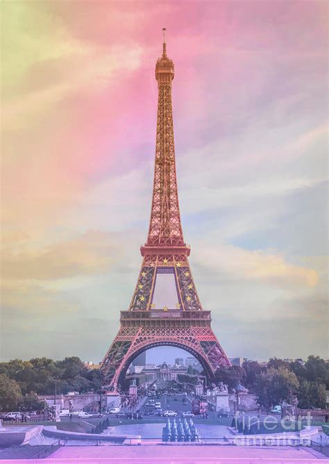Eiffel Tower Mixed Colors Bright Photograph By Chuck Kuhn Pixels