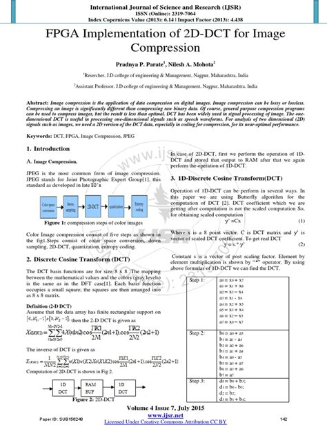 The output format is the most popular mp4 video. FPGA Implementation of 2D-DCT for Image Compression | Data ...