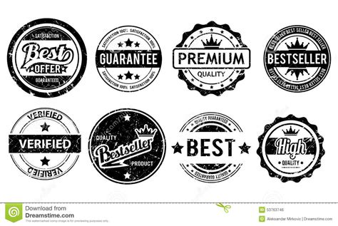 Grunge Stamp Set Stock Vector Illustration Of Business 53763746
