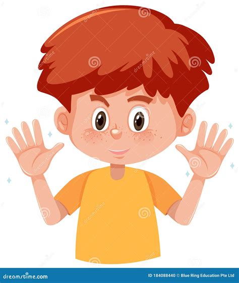 Healthy Boy With Clean Hands Stock Vector Illustration Of Clip