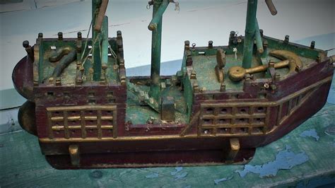 Folk Art Pirate Ship Circa 1926 Based On Ship In The Silent Movie The