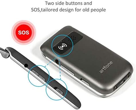 Artfone 3g Senior Flip Phone Big Button Mobile Phone For Elderly