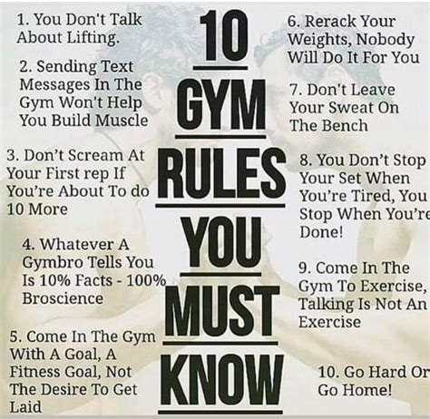 10 gym rules you must know r gym