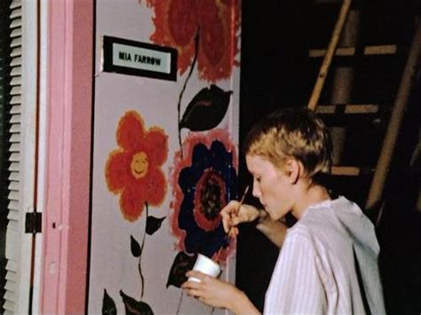 See more ideas about rosemary's baby, baby movie, mia farrow. Mia Farrow painting her dressing room door on the set of ...