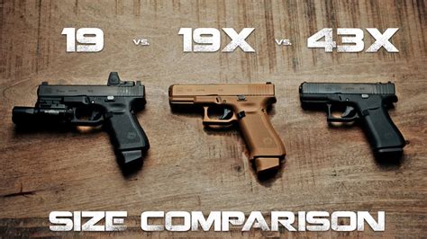 Glock 19 Vs 19x Vs 43x Size Comparison Youtube