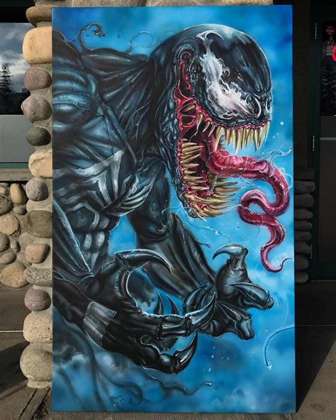 Venom Painting By Derek Turcotte Dibujos Marvel Arte De Cómics Dibujos